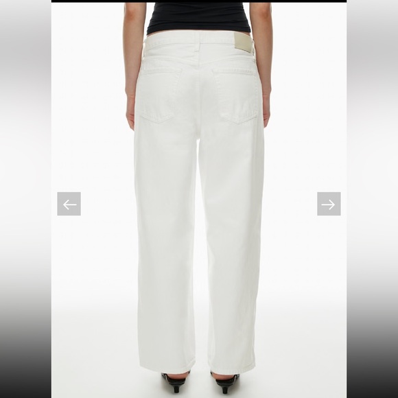 Citizens of Humanity Pina Cropped Low Rise Baggy Cotton Jean in Chalk - Picture 5 of 11